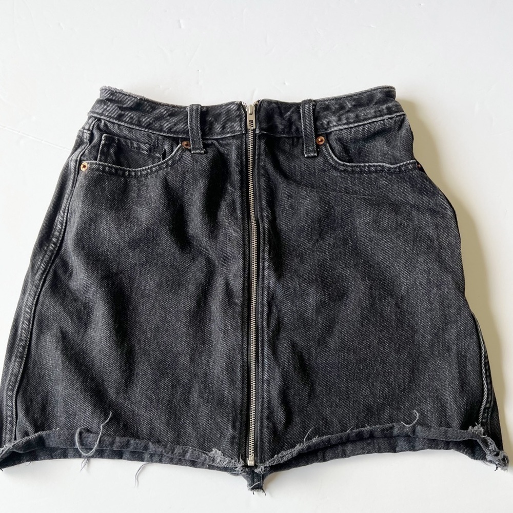 Abercrombie & Fitch Womens Black Natural Rise Vintage A Line Black Mini Skirt